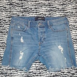 Boyfriend cut jean shorts